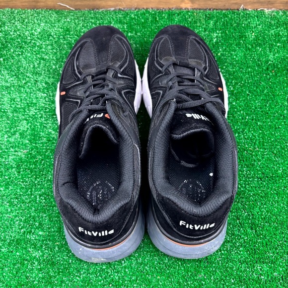 Fitville Rebound Core V1 Sneakers Men's 12.5W Black Leather Lace Up Low Top - Picture 7 of 16